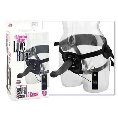 10-Function Silicone Love Rider G-Caress - Schwarz - Vibrierender Umschnalldildo 1 10-Function Silicone Love Rider G-Caress - Schwarz - Vibrierender Umschnalldildo