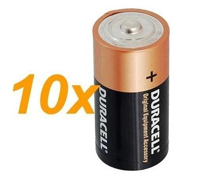 10 X Duracell 1.5 V Baby C/ LR14/ AM2/ 4014/Alkaline Batterie 1 10 X Duracell 1.5 V Baby C/ LR14/ AM2/ 4014/Alkaline Batterie