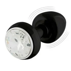 Diogol Vibro-Buttplug Mit Kristall, Schwarz