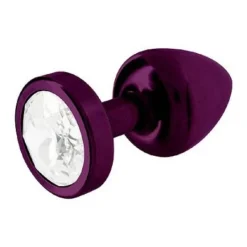 Diogol Buttplug: Aluminium Mit Kristall, Lila (3,5cm)