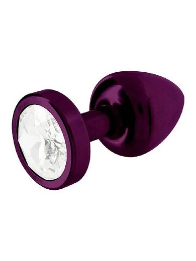 Diogol Buttplug: Aluminium Mit Kristall, Lila (3,5cm) 1 Diogol Buttplug: Aluminium Mit Kristall, Lila (3,5cm)
