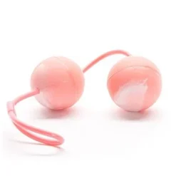 Duo Balls Unisex Liebeskugeln Super Soft Pink/Weiß Mit Innenkugeln