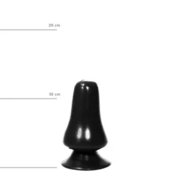 Dildo Freak All Black Analplug 12 X 7 Cm - Schwarz