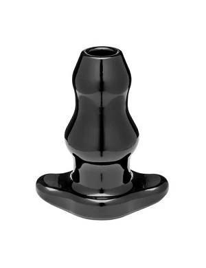 PERFECT FIT - DOUBLE TUNNEL PLUG LARGE BLACK 1 PERFECT FIT - DOUBLE TUNNEL PLUG LARGE BLACK