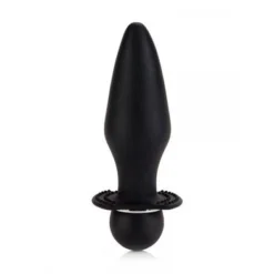 Vibrating Silicone Booty Rider: Vibro-Analplug, Schwarz