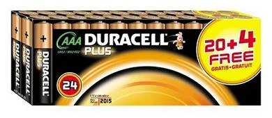 Duracell Batterie Plus Micro AAA 20er + 4 Gratis Sonderpack 1 Duracell Batterie Plus Micro AAA 20er + 4 Gratis Sonderpack