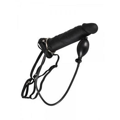 Inflatable Strap-On: Aufpumpbarer Strap-On (hohl), Schwarz 1 Inflatable Strap-On: Aufpumpbarer Strap-On (hohl), Schwarz