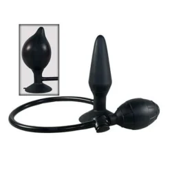 True Black: Analplug Mit Pumpe, Schwarz