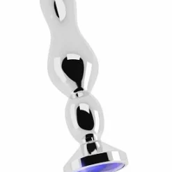 12 X 3,0 Cm Rich Buttplug Silver - Purple Sapphire