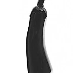 Deluxe G Punkt Stimulator & Glasdildo Black Pepper. Mundgeblasen