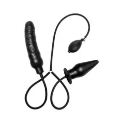 Master Series Deuce Double Penetration Inflatable Dildo+Anal Plug: Dildo Und Analplug Mit