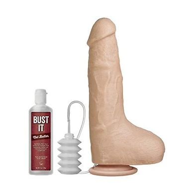Doc Johnson Squirting Realistic Cock - 1 Oz. Nut Butter - Skin 1 Doc Johnson Squirting Realistic Cock - 1 Oz. Nut Butter - Skin