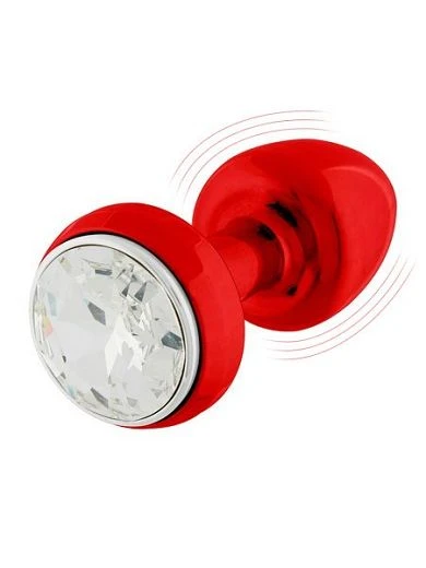 Diogol Vibro-Buttplug Mit Kristall, Rot 1 Diogol Vibro-Buttplug Mit Kristall, Rot