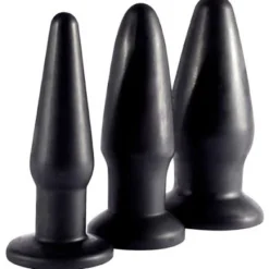 Rude Boys: Analplug-Set, Schwarz