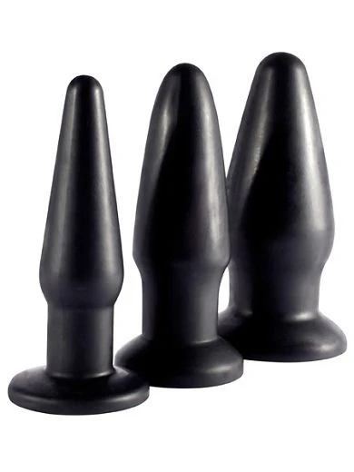 Rude Boys: Analplug-Set, Schwarz 1 Rude Boys: Analplug-Set, Schwarz